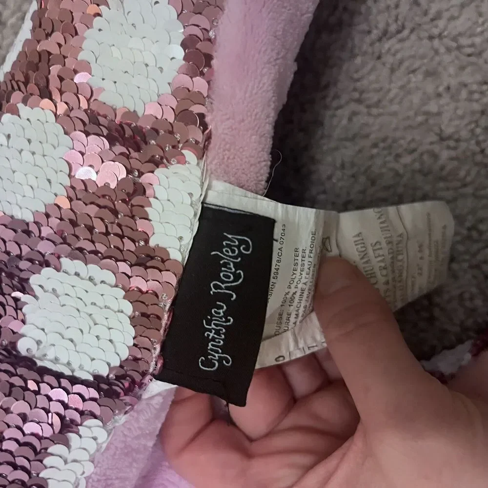 Cynthia Rowley Sequins Mermaid Tail‎ Snuggle Wrap Blanket Sleeping Bag Pink 52